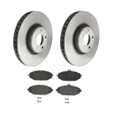 Brembo OE Front Brake Kit (Prem LowMet Pads/Prem Rotors) - 15-20 Mercedes C300/18-19 E300 by Brembo KT04519-BRE