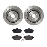 Brembo OE Front Brake Kit (Prem LowMet Pads/Prem UV Coat Rotors) - 16-17 Mercedes B250e/14-19 CLA250 by Brembo KT04535-BRE
