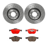 Brembo OE Front Brake Kit (Prem NAO Ceramic Pads/Prem UV Coat Rotors) - 02-04 Mercedes C32 AMG by Brembo KT00788-BRE