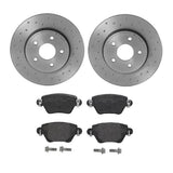 Brembo OE Front Brake Kit (Prem LowMet Pads/Prem Cross Drill UV Coat Rotors) - 06-08 Audi A3/10-13 A3/06-09 A3 Quattro by Brembo KTX4068-BRE