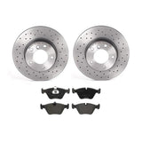 Brembo OE Rear Brake Kit (Prem LowMet Pads/Prem Cross Drill UV Coat Rotors) - BMW by Brembo KTX4093-BRE