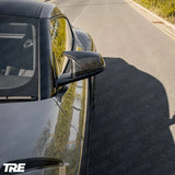 TRE Toyota Supra (MK5) Pre-Preg Carbon Fiber M Style Mirror Covers (2019+) by TRE TR-BFX2PEMCCF