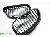 RW Carbon BMW E60 E61 Matte Black Kidney Grilles by RW Carbon bmwe60026