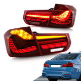 VLAND OLED Tail Lights (w/ Sequential Turn Signals) - BMW / F30 / F80 / 3-Series / M3 by VLAND YAB-BW-0293AR-H-P02