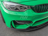 RW Carbon BMW F8X M3/M4 Upper Forged Carbon Fiber Splitters by RW Carbon
