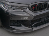 RW Carbon BMW F90 M5 Carbon Fiber Upper Bumper Splitters by RW Carbon