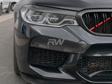 RW Carbon BMW F90 M5 Carbon Fiber Upper Bumper Splitters by RW Carbon