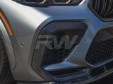 RW Carbon BMW F96 X6M Carbon Fiber Upper Bumper Splitters by RW Carbon bmwf9605