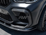 RW Carbon BMW F96 X6M Carbon Fiber Upper Bumper Splitters by RW Carbon bmwf9605