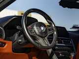 RW Carbon BMW 8 Series M8 Carbon Fiber Alcantara Steering Wheel Trim by RW Carbon