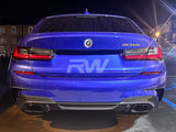 RW Carbon BMW G20 3-Series Carbon Fiber Rear Bumper Trims by RW Carbon