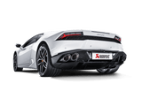 Akrapovic 16-16 Lamborghini Huracan LP 580-2 Coupe/Spyder Slip-On Line (Titanium) w/ Carbon Tips by Akrapovic MTP-LA/TI/2