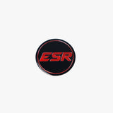 ESR Wheels Red / Black ESR Wheels SR08 Silver Caps SR08LOGO-BLK-RED-S