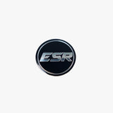 ESR Wheels Silver / Black ESR Wheels SR08 Black Caps SR08LOGO-BLK-SLV-B