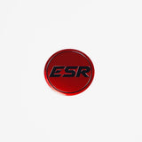 ESR Wheels Black / Red ESR Wheels SR08 Silver Caps SR08LOGO-RED-BLK-S