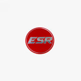 ESR Wheels SR08 Silver Caps by ESR Wheels SR08LOGO-RED-SLV-S