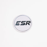 ESR Wheels SR08 Silver Caps by ESR Wheels SR08LOGO-WHT-BLK-S