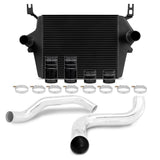 Mishimoto Ford 7.3L Powerstroke Intercooler Kit, 1999-2003 Black Cooler, Polished Pipes