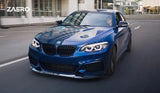 Zaero Design BMW 2 Series, M235i & M240i F22 F23 EVO-1 Gloss Black Front Splitter by Zaero Design ZA-F22-FS