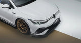 Zaero Design VW Golf R Mk8 EVO-1 Gloss Black Front Splitter by Zaero Design ZA-GOLF-8-R-FS