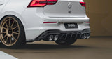 Zaero Design VW Golf R Mk8 EVO-1 Gloss Black Rear Diffuser by Zaero Design ZA-GOLF-8-R-DF