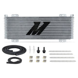 Mishimoto 13-Row Stacked Plate Transmission Cooler, Powder Coat, 22.85in X 7.10in X 1.25in, Silver