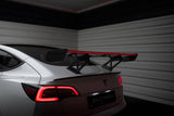 Maxton Design Carbon Spoiler + Led Tesla Model 3 by Maxton Design CF-TE-MODEL3-1-245-P+LED