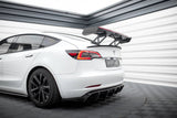 Maxton Design Carbon Spoiler + Led Tesla Model 3 by Maxton Design CF-TE-MODEL3-1-245-P+LED