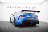Maxton Design Carbon Spoiler With External Brackets Uprights + Led Toyota Supra Mk5 by Maxton Design CF-TO-SU-5-WING5-EXT-245-P+LED