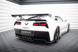 Carbon Spoiler With Internal Brackets Uprights Chevrolet Corvette Stingray / Grand Sport C7 by CHEVROLET CF-CH-CO-C7-WING5-INT-245-P