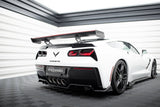Carbon Spoiler With Internal Brackets Uprights + LED Chevrolet Corvette Stingray / Grand Sport C7 by CHEVROLET CF-CH-CO-C7-WING5-INT-245-P+LED