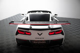 Carbon Spoiler With Upper Swan Mounting + LED Chevrolet Corvette Stingray / Grand Sport C7 by CHEVROLET CF-CH-CO-C7-WING4-UPP-245-P+LED