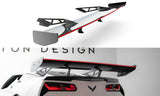 Carbon Spoiler With Upper Swan Mounting + LED Chevrolet Corvette Stingray / Grand Sport C7 by CHEVROLET CF-CH-CO-C7-WING4-UPP-245-P+LED