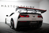 Carbon Spoiler With Upper Swan Mounting + LED Chevrolet Corvette Stingray / Grand Sport C7 by CHEVROLET CF-CH-CO-C7-WING4-UPP-245-P+LED