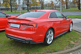 Maxton Design Central Rear Splitter Audi A5 S-Line F5 Coupe / Sportback (With Vertical Bars) by Maxton Design AU-A5-2-SLINE-RD1+RD2G