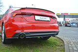 Maxton Design Central Rear Splitter Audi A5 S-Line F5 Coupe / Sportback (With Vertical Bars) by Maxton Design AU-A5-2-SLINE-RD1+RD2G