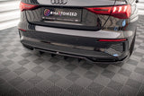 Maxton Design Central Rear Splitter (With Vertical Bars) Audi A3 S-Line Sedan 8Y by Maxton Design AU-A3-8Y-SLINE-S-RD1G+RD2G