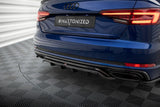 Maxton Design Central Rear Splitter (With Vertical Bars) Audi A4 S-Line (Us My2019) by Maxton Design AU-A4-B9-COMP-RD1G+RD2G