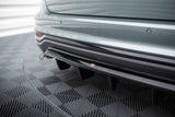Maxton Design Central Rear Splitter (With Vertical Bars) Audi A6 Allroad C8 by Maxton Design AU-A6-C8-AR-RD1G+RD2G