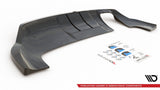 Maxton Design Central Rear Splitter (With Vertical Bars) Audi Q3 S-Line 8U Facelift by Maxton Design AU-Q3-1F-SLINE-RD1G+RD2G