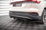 Maxton Design Central Rear Splitter (With Vertical Bars) Audi Q4 E-Tron Sportback Mk1 by Maxton Design AU-Q4-ETRON-1-SB-RD1G+RD2G