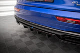 Maxton Design Central Rear Splitter (With Vertical Bars) Audi Q5 S-Line SUV Mk2 Facelift by Maxton Design AU-Q5-2F-SLINE-RD1G+RD2G