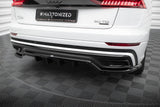 Maxton Design Central Rear Splitter (With Vertical Bars) Audi Q8 S-Line Mk1 by Maxton Design AU-Q8-1-SLINE-RD1G+RD2G