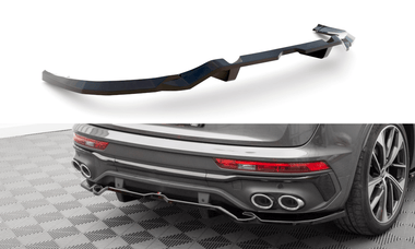 Maxton Design Central Rear Splitter (With Vertical Bars) Audi Sq5 Sportback Mk2 Facelift by Maxton Design AU-SQ5-2F-SB-RD1G+RD2G