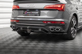 Maxton Design Central Rear Splitter (With Vertical Bars) Audi Sq5 Sportback Mk2 Facelift by Maxton Design AU-SQ5-2F-SB-RD1G+RD2G