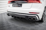 Maxton Design Central Rear Splitter (With Vertical Bars) Audi SQ8 Mk1 by Maxton Design AU-SQ8-1-RD1G+RD2G