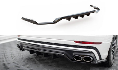 Maxton Design Central Rear Splitter (With Vertical Bars) Audi SQ8 Mk1 by Maxton Design AU-SQ8-1-RD1G+RD2G