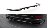 Maxton Design Central Rear Splitter (With Vertical Bars) Audi SQ8 / Q8 S-Line Mk1 Facelift by Maxton Design AU-Q8-1F-SLINE-RD1G+RD2G