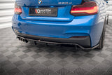 Maxton Design Central Rear Splitter (With Vertical Bars) BMW 2 M-Pack F22 by Maxton Design BM-2-22-MPACK-RD1G+RD2G