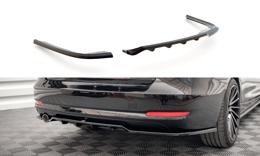 Maxton Design Central Rear Splitter (With Vertical Bars) - BMW 3-Series ...